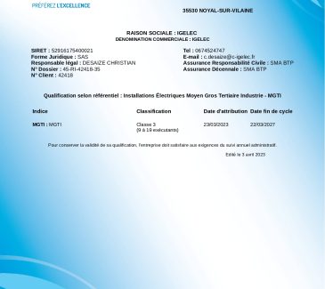 Qualifelec MGTI.3