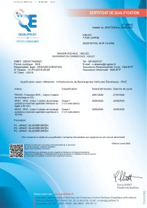 Certification Qualifelec IRVE 2026-2028